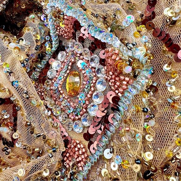 Bain de Nuit Couture Embellished Strapless Mermaid Evening Gown Size FR 38 US 4 - Picture 14 of 15